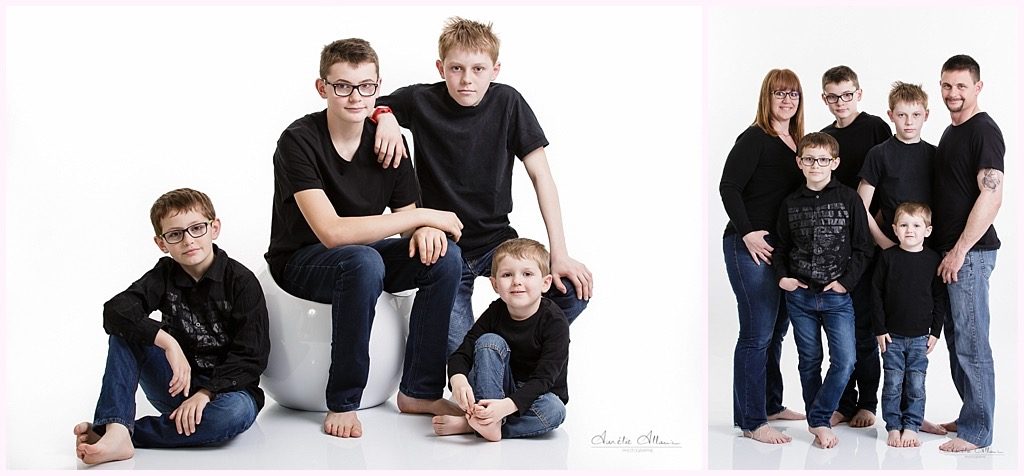 famille nombreuse quatre enfants séance photo studio photographe famille grenoble studio pontcharra