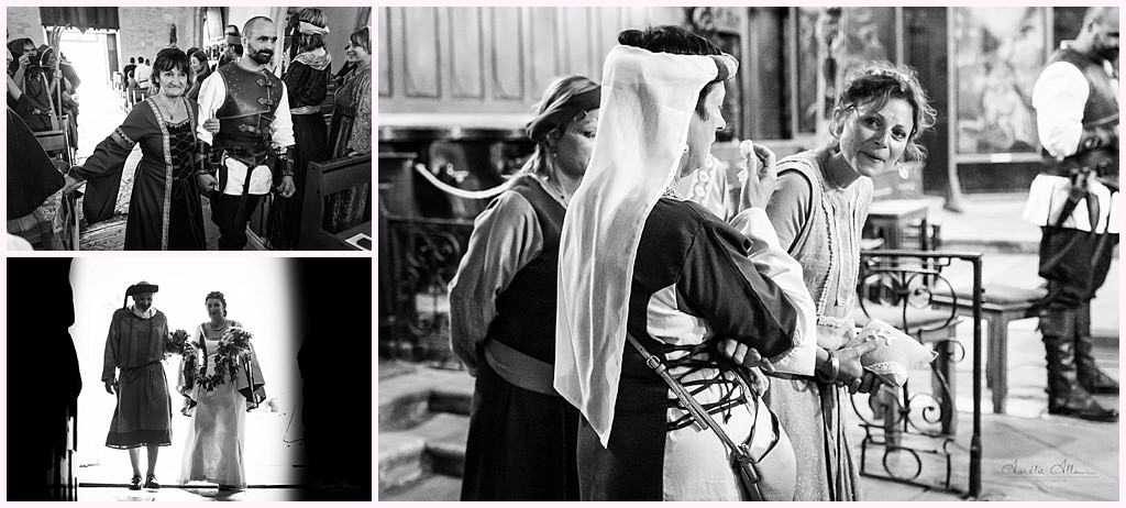 entree des maries mariage en costume photographe mariage medieval nozeroy photographe aurelie allanic