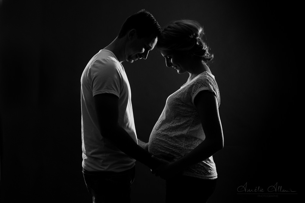 séance photo studio grenoble grossesse en attendant bébé